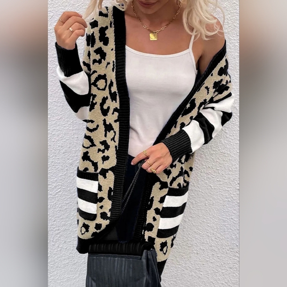 Prowl & Chill Leopard Cardigan - Black - Picture 4 of 4